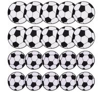 SLEEKEE Toppe da Calcio da 20 Pezzi, Toppe in Tessuto Ricamato con Cartoni Animati, Toppe Termoadesive, Possono Essere Utilizzate su Vestiti, Cappelli, Borse