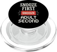 Sleep Humor Anti Morning - Sveglia a forma di gufo notturno PopSockets PopGrip per MagSafe