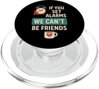 Sleep Humor Anti Morning - Sveglia a forma di gufo notturno PopSockets PopGrip per MagSafe