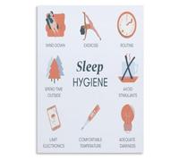 Sleep Improvement Poster Daily Habits for Rest Wall-Art