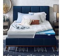 Sleep Innovations Coprimaterasso rinfrescante a doppio strato in gel memory foam, 10 cm, California King Size, copertura superiore per cuscino