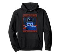 Sleep is My God Sarcastic Retro Vintage Funny Adult Humor Felpa con Cappuccio