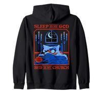 Sleep is My God Sarcastic Retro Vintage Funny Adult Humor Felpa con Cappuccio