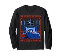 Sleep is My God Sarcastic Retro Vintage Funny Adult Humor Maglia a Manica