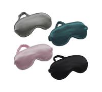 Sleep Mask 4 Pack Silk Eye Cover Soft Satin Blindfold Elastic Strap Night Eyeshade Travel Nap for Women Men