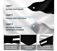 Sleep Mask, Eye Mask for Sleeping with Heads Adjustable, Earmuffs for Sleep for