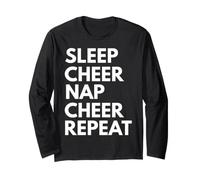Sleep Nap Cheer Repeat Cheerleader Cheerleader Cheerleading Amante Maglia a Manica