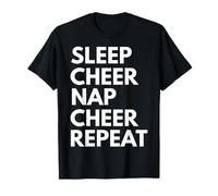 Sleep Nap Cheer Repeat Cheerleader Cheerleader Cheerleading Amante Maglietta