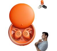 Sleep Noise Cancelling Mini Bluetooth Sleepbuds, Comfortable Wireless Headphones for Side Sleepers, Bluetooth Sleep Headphones with 14H Battery, Ultra Comfortable & Noiseless Sleeping with ANC-Orange
