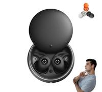 Sleep Noise Cancelling Mini Bluetooth Sleepbuds, Comfortable Wireless Headphones for Side Sleepers, Bluetooth Sleep Headphones with 14H Battery, Ultra Comfortable & Noiseless Sleeping with ANC-Black
