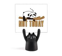 Sleep Panda Branches Lazy Memo Holder Cartoon Black Cat Stand Decorazione