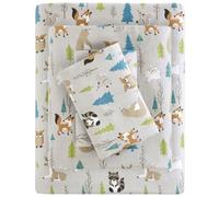 Sleep Philosophy Cozy di lenzuola in flanella, Cotone, Multi Forest Animals, King