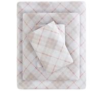 Sleep Philosophy Cozy di lenzuola in flanella, Cotone, Pink Plaid, Coppia