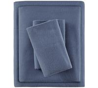 Sleep Philosophy True North by Cozy flanella 100% cotone ultra morbido freddo set lenzuola da letto, king size, blu solido