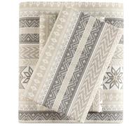 Sleep Philosophy True North by Set di lenzuola in flanella per letto matrimoniale XL, in 100% flanella di cotone, ultra morbide, con tasca elastica, per materassi fino a 30,5 cm, stile nordico, 3