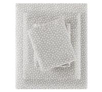 SLEEP PHILOSOPHY True North - Set di biancheria da letto in flanella calda 100% cotone, con stampa di animali, stelle, ultra morbido, per il freddo, 4 pezzi