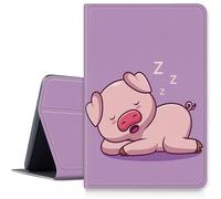 Sleep Pink Pig Custodia per iPad di 9a/8a/7a generazione 10,2" 2021/2020/2019, custodia pieghevole in pelle PU antiurto con funzione di accensione/spegnimento automatico per iPad da 10,2 pollici