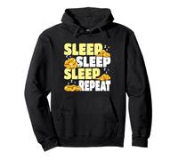 Sleep Sleep Sleep Repeat Cute Sleeping Snake Pigiama Felpa con Cappuccio