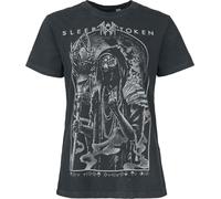 Sleep Token The Night Donna T-Shirt Nero/Grigio L 100% Cotone Largo