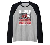 Sleep with A Truck Driver They Always Deliver Funny Trucker Maglia con Maniche Raglan