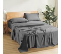 SLEEP ZONE Lightweight Super Soft Easy Care Microfiber 4 Pieces Bedding Sheet Set with Deep Pocket All Season Use for Adults Male Female