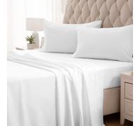 SLEEP ZONE Nanotex Super Soft Cooling Twin Bed Sheets Set for Kids 3 Piece Easy Care Fitted Flat Sheet Pillowcase Sets Wri