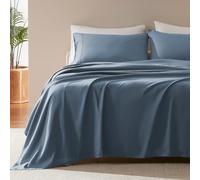 SLEEP ZONE Set di lenzuola super morbide, rinfrescanti, per letto queen size, di facile manutenzione, lenzuolo con angoli e federe, non fa pieghe, resistente allo sbiadimento, con tasca profonda da