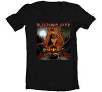 Sleepaway Camp T Shirt Retro 80's Horror Movie Adult Regular Fit Graphic Tee Black XL