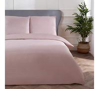 Sleepdown Block - Set copripiumino in microfibra tinta unita, con federa, facile da pulire, morbido e caldo, 135 cm x 200 cm + 1 80 cm x 80 cm, colore: rosa cipria