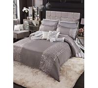 Sleepdown Caprice Bryony - Copripiumino reversibile con stampa a righe e onde, per letto matrimoniale (200 x 200 cm)