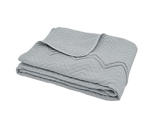 Sleepdown Coperta trapuntata a zig zag per divano, super morbida, calda e accogliente, lussuosa, 200 x 150 cm, colore: grigio, 5056242894292