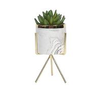 Sleepdown Halo Green Succulente Artificiale Pianta Finta Pianta Marmo Stand per Casa Ufficio Bagno Decorazione Interna Estetica