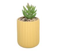 Sleepdown Halo verde foglia ocra strutturato vaso artificiale artificiale finta pianta per casa ufficio bagno decorazione interna estetica