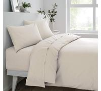 Sleepdown Lenzuolo con Angoli 68 Plettri Naturale Set Biancheria da Letto, Policotone, Super King