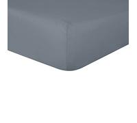 Sleepdown Lenzuolo con angoli profondi in 100% puro cotone, caldo e confortevole, traspirante, super morbido, biancheria da letto, con tasche extra profonde da 32 cm, colore: ardesia, per letto super