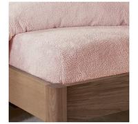 Sleepdown - Lenzuolo in pile con angoli, in tinta unita, caldo e super morbido, per letto super king size, colore: rosa fard