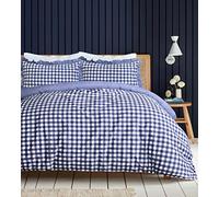 Sleepdown Set di biancheria da letto con copripiumino e federe con bordo increspato, per letto king size (230 x 220 cm)