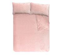Sleepdown Set di biancheria da letto con copripiumino e federe, in pile a nido d'ape, caldo e super morbido, per letto king size (220 x 230 cm), rosa cipria