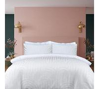 Sleepdown Set di biancheria da letto con copripiumino e federe trapuntate con arco, motivo geometrico, morbido, facile da pulire, matrimoniale (200 cm x 200 cm), 5.05624E+12