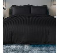 Sleepdown Set di biancheria da letto con copripiumino reversibile di qualità alberghiera, in policotone a 225 fili, con federe, facile da pulire, per letto super king size (260 x 200 cm)