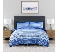 Sleepdown Set di biancheria da letto double-face, con copripiumino e federe, morbido, facile da pulire, reversibile, king size (230 x 220 cm)