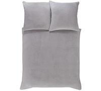 Sleepdown Set di biancheria da letto in pile con federa, termico, caldo e accogliente, super morbido, 135 x 200 cm + 1 80 x 80 cm, colore grigio, velluto, 135 x 200 cm + 1 x 80 x 80 cm