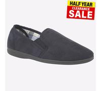 Sleepers Harry Doppio Gusset Memoria Schiuma Uomo Comodo Pantofole Navy