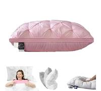 Sleephaven - Cuscino Bao, design ergonomico 2025, soffice ma di supporto, traspirante, morbido, soffice e fresco, basso/medio/alto, per chi dorme di lato e sulla schiena (rosa, cuscino medio)