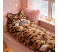 Sleeping Bag | 175x80cm Warm Cute Cat Washable | Sleeping Bags For Adults Cold Weather | For Indoor Home Bedroom Living Room Apartment Dorm Hotel Birthday Housewarming
