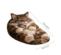 Sleeping Bag - 175x80cm Warm Cute Cat Washable | Thickened Flannel Lined Slumber Sack, Oversized Feline Theme Bedding, Cold Weather Sleep Gear for Adults, Home and Bedroom