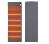 Sleeping Bag Heater - Portable Heated Blanket for Outdoor Adventures | Soft Foldable Adjustable Warm Sleeping Bag, Camping Hiking Men Women Travel Survival Gear, 198x62cm Black Gray