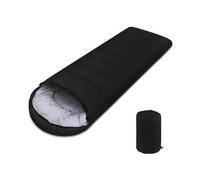 Sleeping Bag, Lightweight 3 Season Weather Sleep Bags, Microfiber Filled 5-20 Degree for Backpacking/Hiking/Camping/with Compression Sack, Black