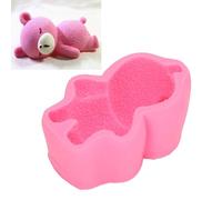 Sleeping Bear Silicone Mould 3D Sleepy Doll Cake Decor Soap Ice Cream Fondant Clay Making Reusable Soft Silicone Mould for Candle Resin Soap Handmade Projects Birthday Christmas