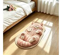 Sleeping Cat Fun Rug Floor Mat,Absorbent Quick-Dry Non-Slip Cat Shaped Carpet,Soft Plush Cute Sleeping Cats Pattern Area Rug,for Living Room Bedroom Entryway Kitchen Home Decor